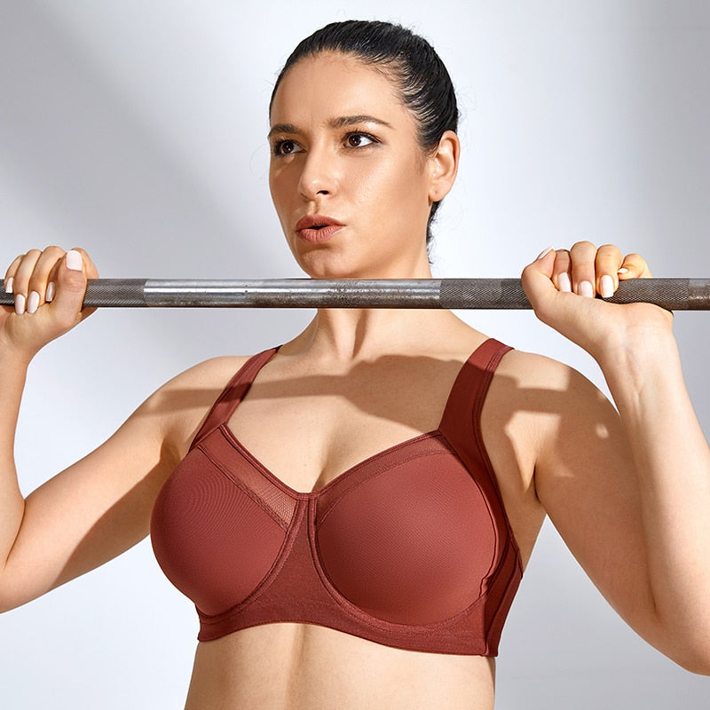 High Impact Powerback Sports Bra - Maroon