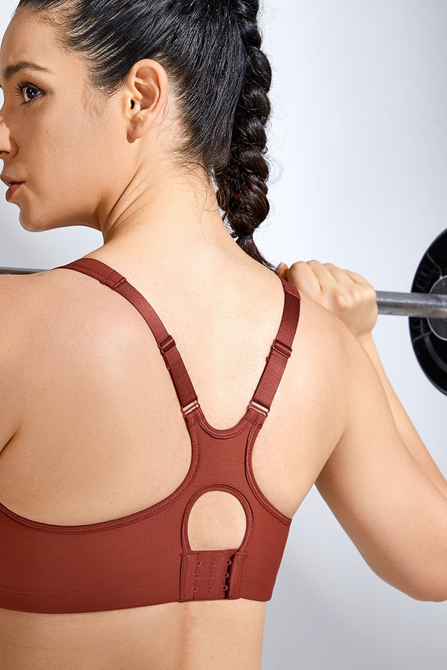 High Impact Powerback Sports Bra - Maroon
